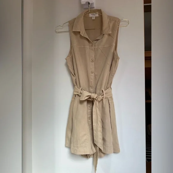 Anthropologie Cloth & Stone utility romper sleeveless - Picture 6 of 11